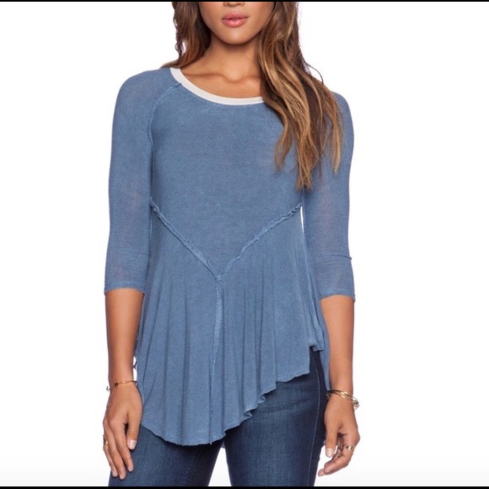 Free People Intimately Long Sleeve Top in Blue